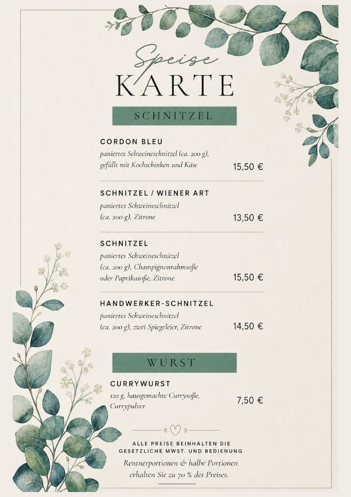 Speisekarte